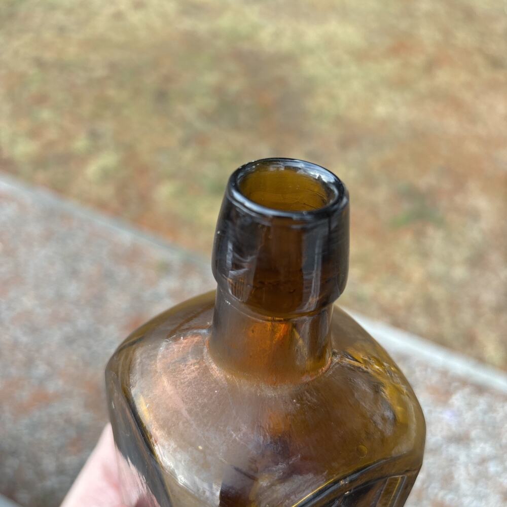 Antique Amber Pat. 1866 Dr SB HARTMAN & Co Michler's Herb Bitters Bottle - Picture 7 of 13